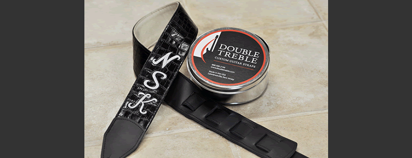 Double Treble Creates the finest quality Custom leather guitar straps.
